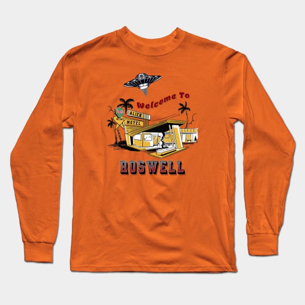 Welcome To Roswell New Mexico Long Sleeve T-Shirt by antarte